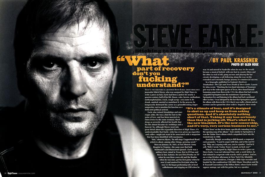 STEVE EARLE: Sticking to His Principles