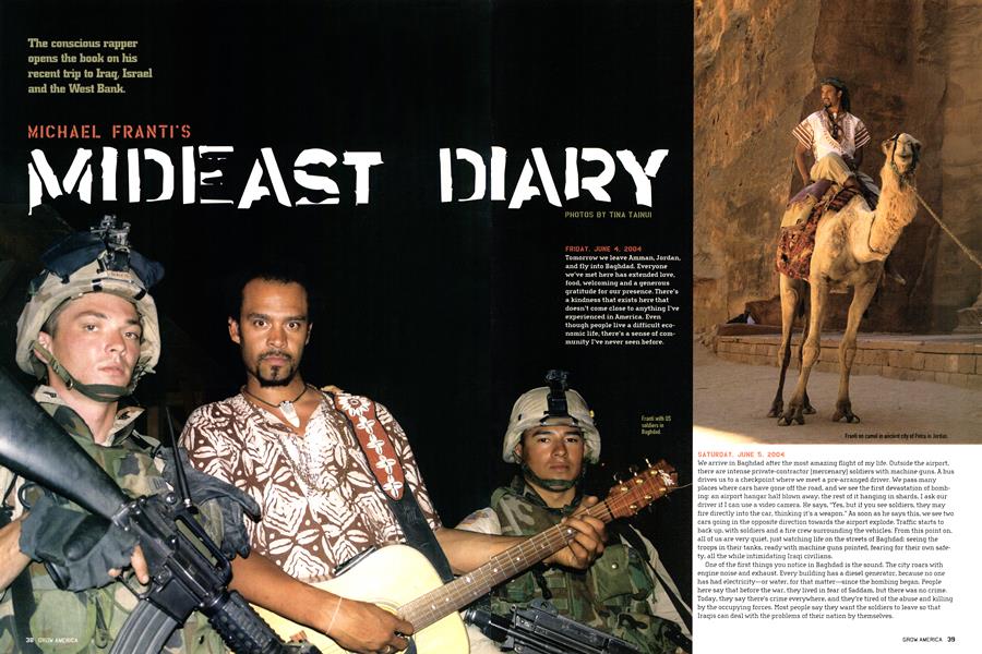 MICHAEL FRANTI'S MIDEAST DIARY