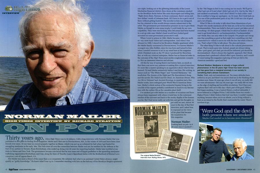 NORMAN MAILER ON POT