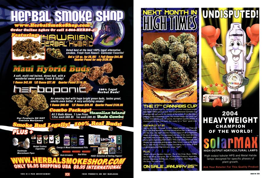 NEXT MONTH IN HIGH TIMES