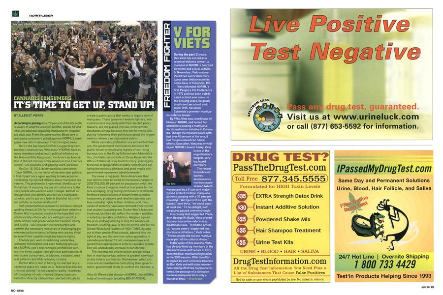 CANNABIS CONSUMERS: IT'S TIME TO GET UP, STAND UP!