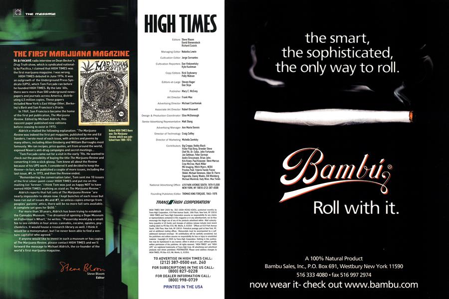 THE FIRST MARIJUANA MAGAZINE