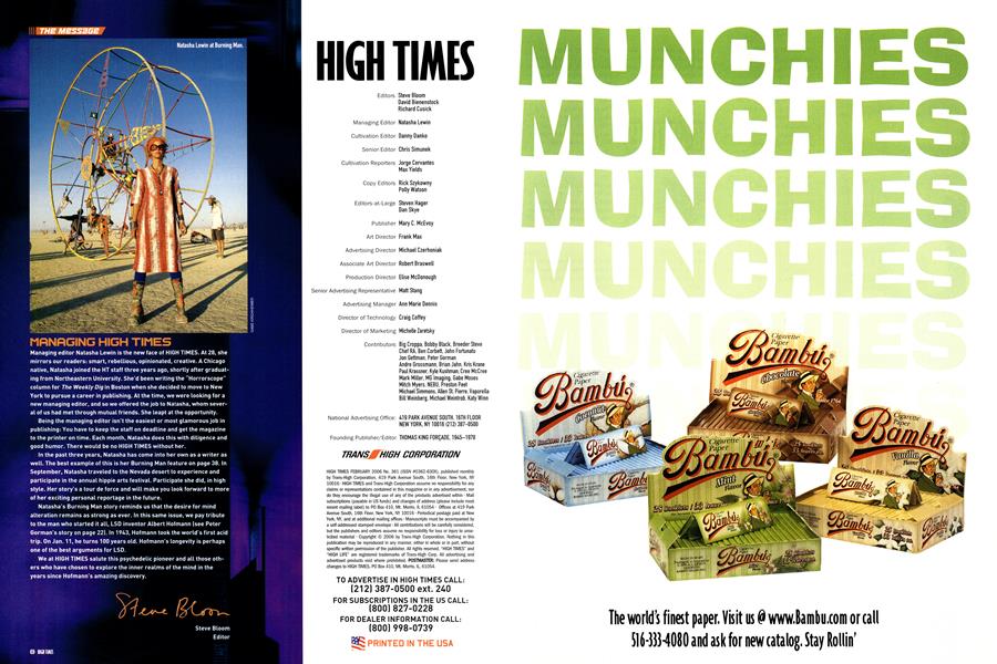 MANAGING HIGH TIMES