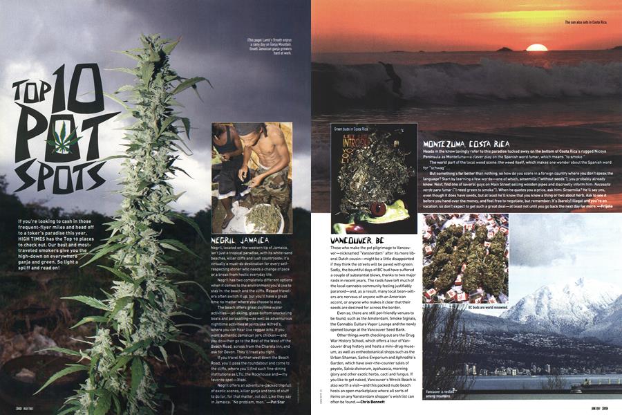 TOP 10 POT SPOTS