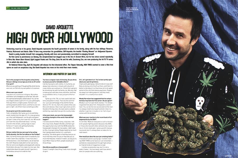 DAVID ARQUETTE HIGH OVER HOLLYWOOD