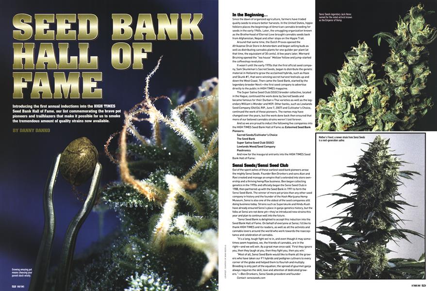 SEED BANK HALL OF FAME