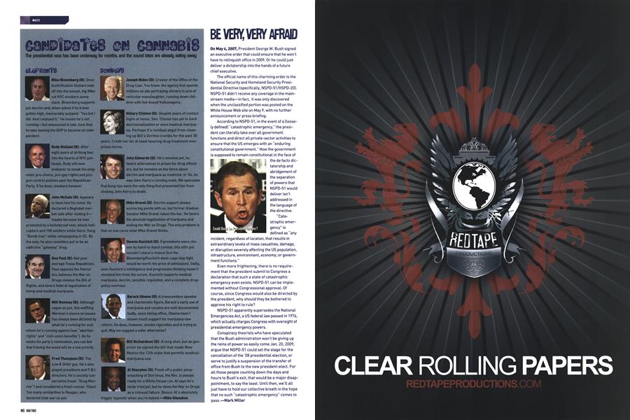 CANDIDATES ON CANNABIS