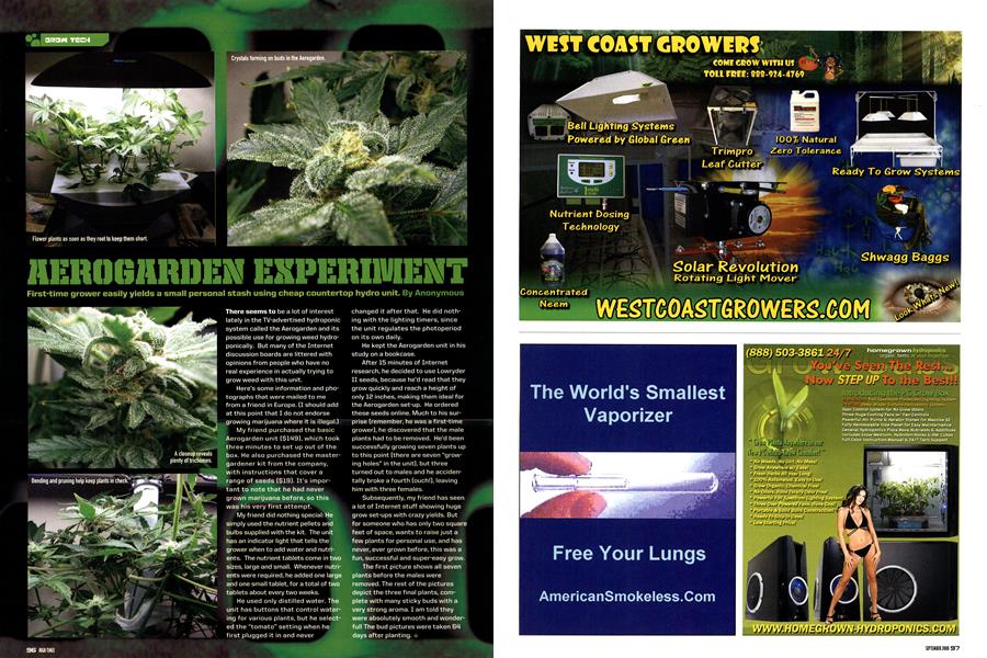 AEROGARDEN EXPERIMENT