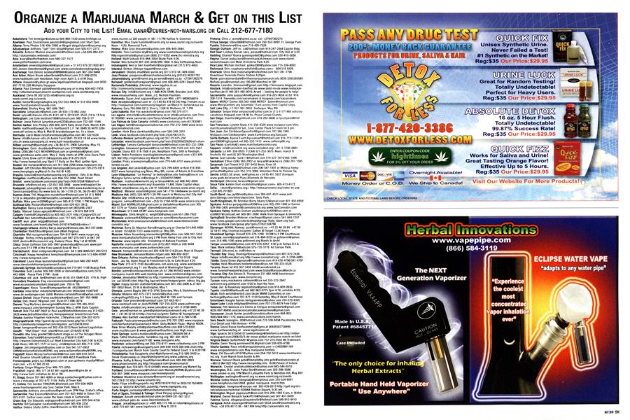 ORGANIZE A MARIJUANA MARCH & GET ON THIS LIST