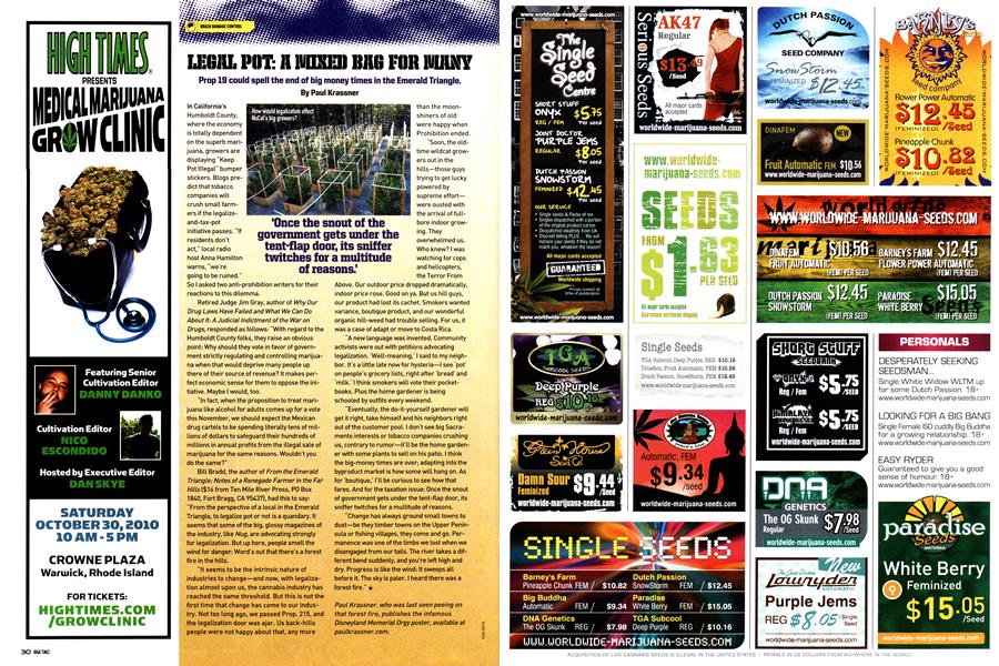 LEGAL POT: A MIXED BAG FOR MANY