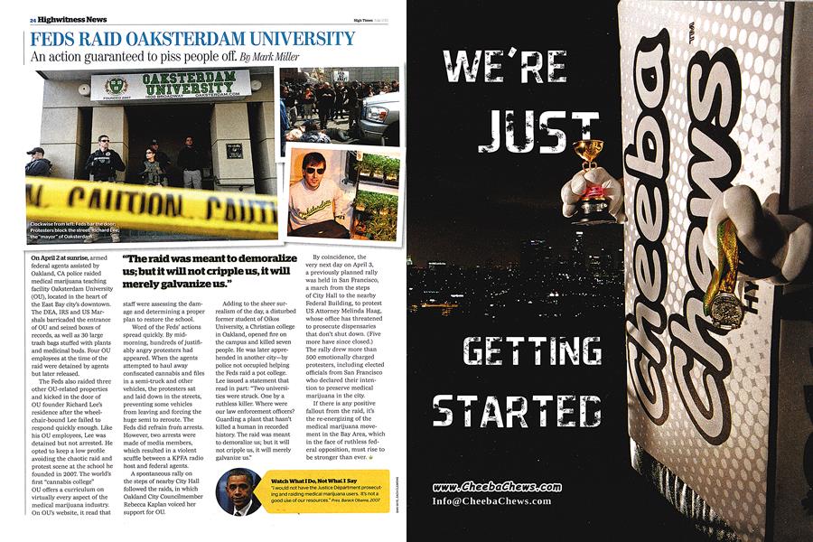 FEDS RAID OAKSTERDAM UNIVERSITY