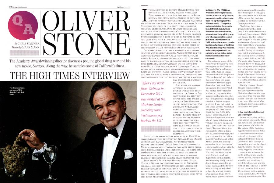 THE HIGH TIMES INTERVIEW OLIVER STONE