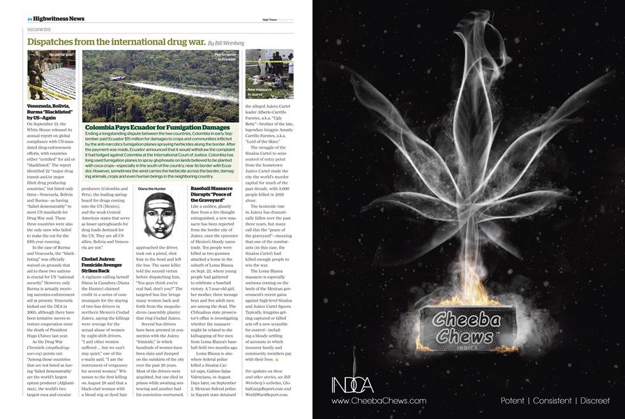 Dispatches from the international drug war.