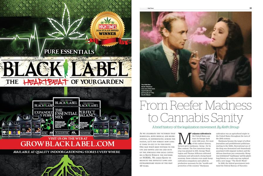 From Reefer Madness to Cannabis Sanity