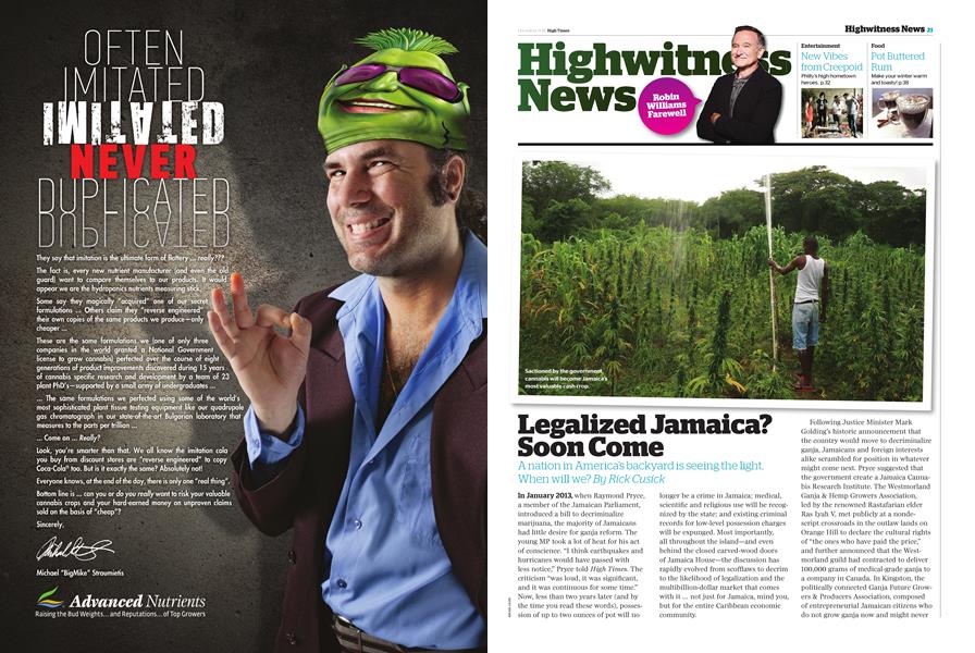 Legalized Jamaica? Soon Come