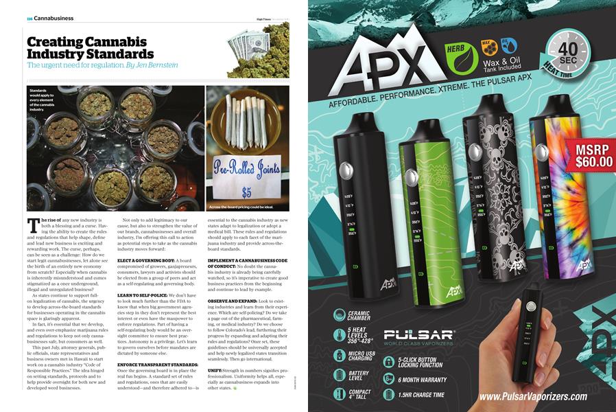 Creating Cannabis Industry Standards
