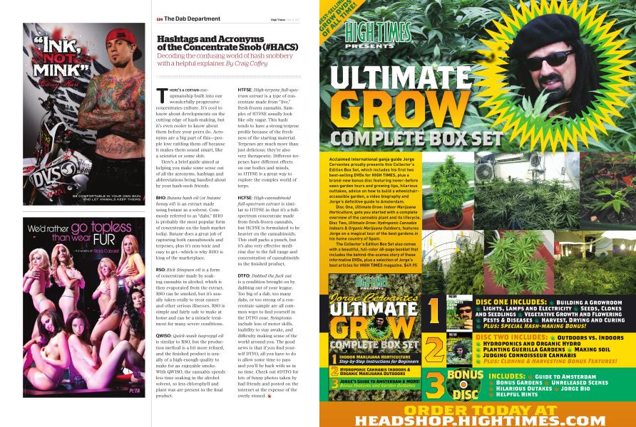 Hashtags and Acronyms of the Concentrate Snob (#HACS)