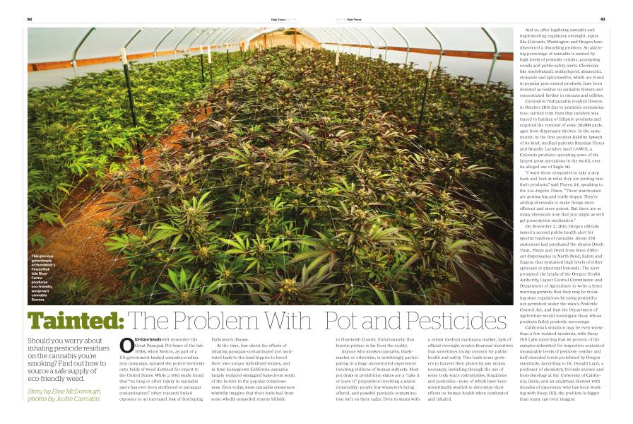 Tainted : The Problem With Pot and Pesticides