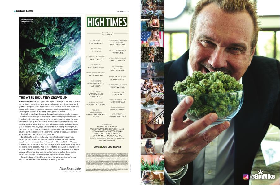 THE WEED INDUSTRY GROWS UP