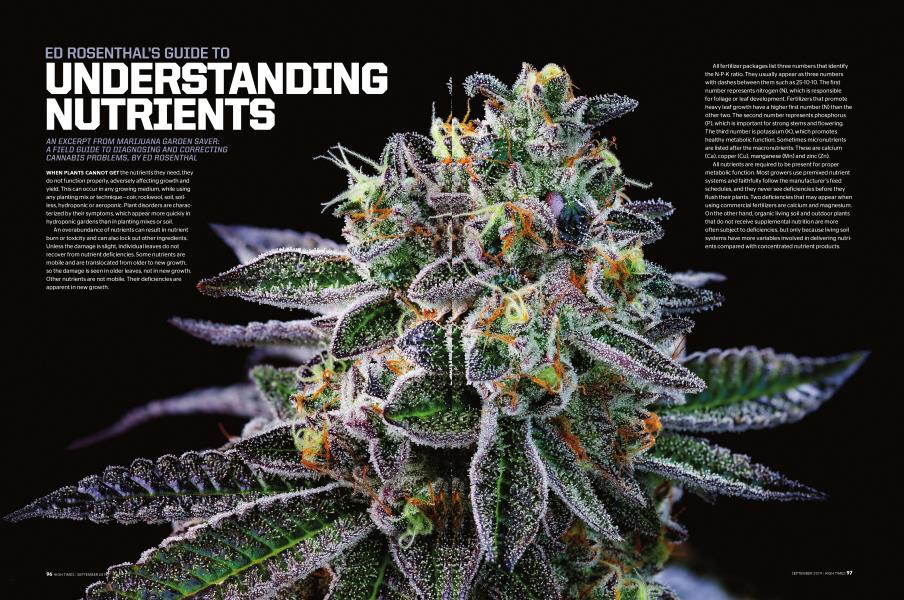 ED ROSENTHAL'S GUIDE TO UNDERSTANDING NUTRIENTS