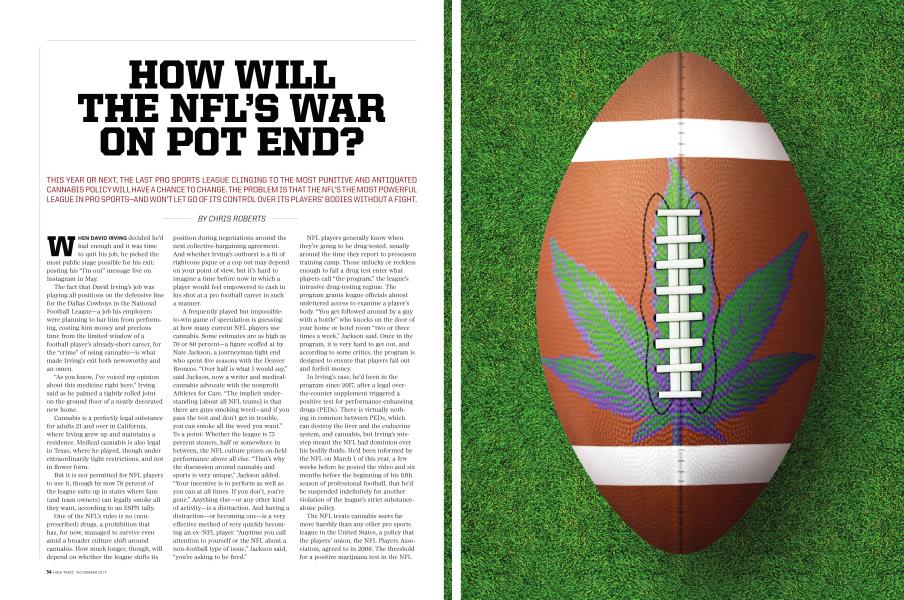 HOW WILL THE NFL’S WAR ON POT END?
