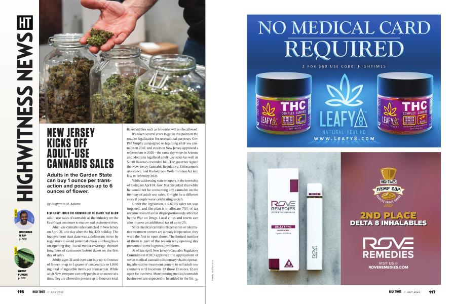 NEW JERSEY KICKS OFF ADULT-USE CANNABIS SALES