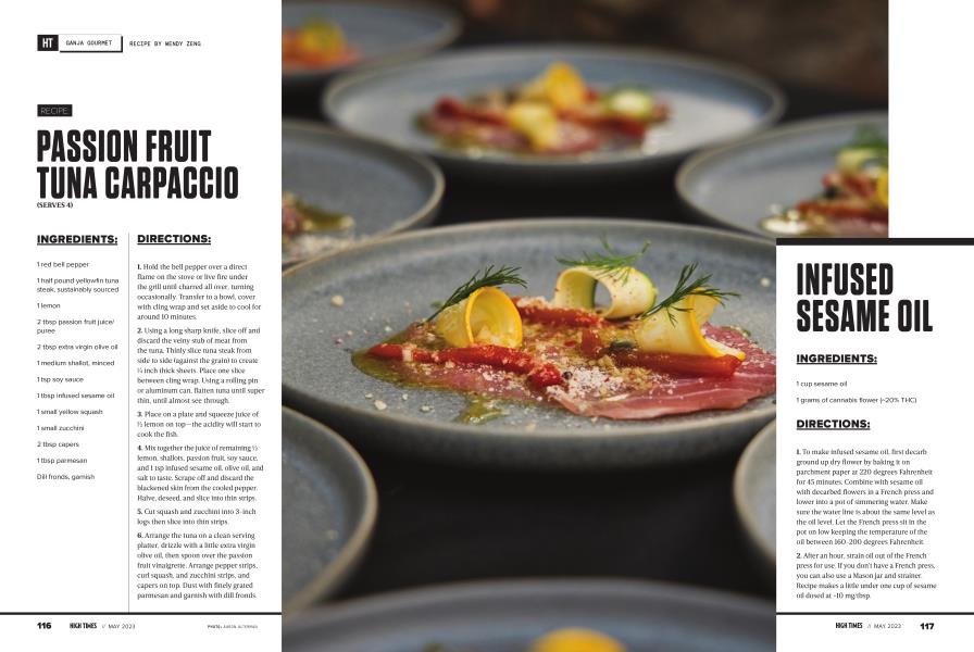 RECIPE: PASSION FRUIT TUNA CARPACCIO