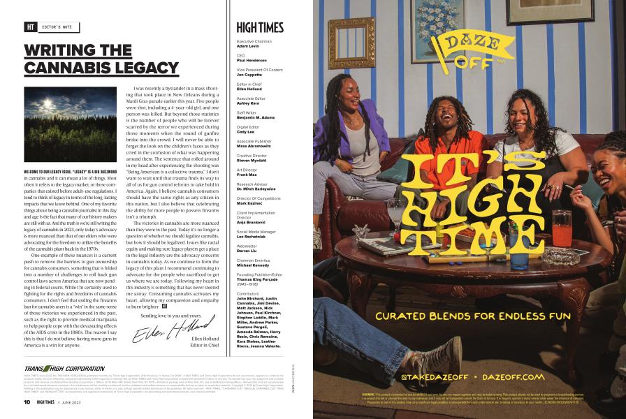WRITING THE CANNABIS LEGACY