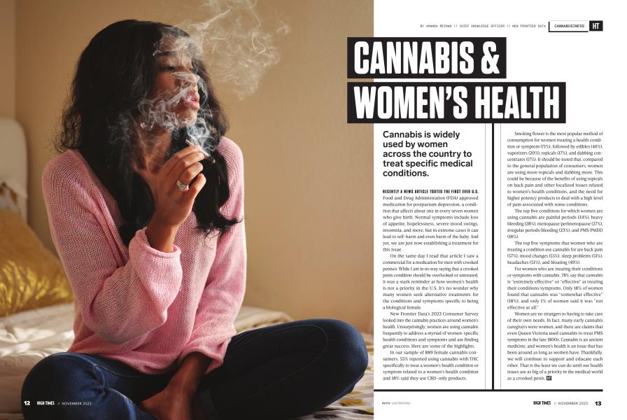 CANNABIS & WOMEN’S HEALTH | High Times | NOVEMBER 2023